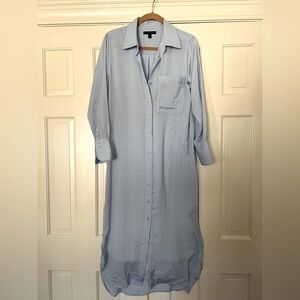 NWOT Banana Republic Factory Satin Maxi Shirt Dress - size XS